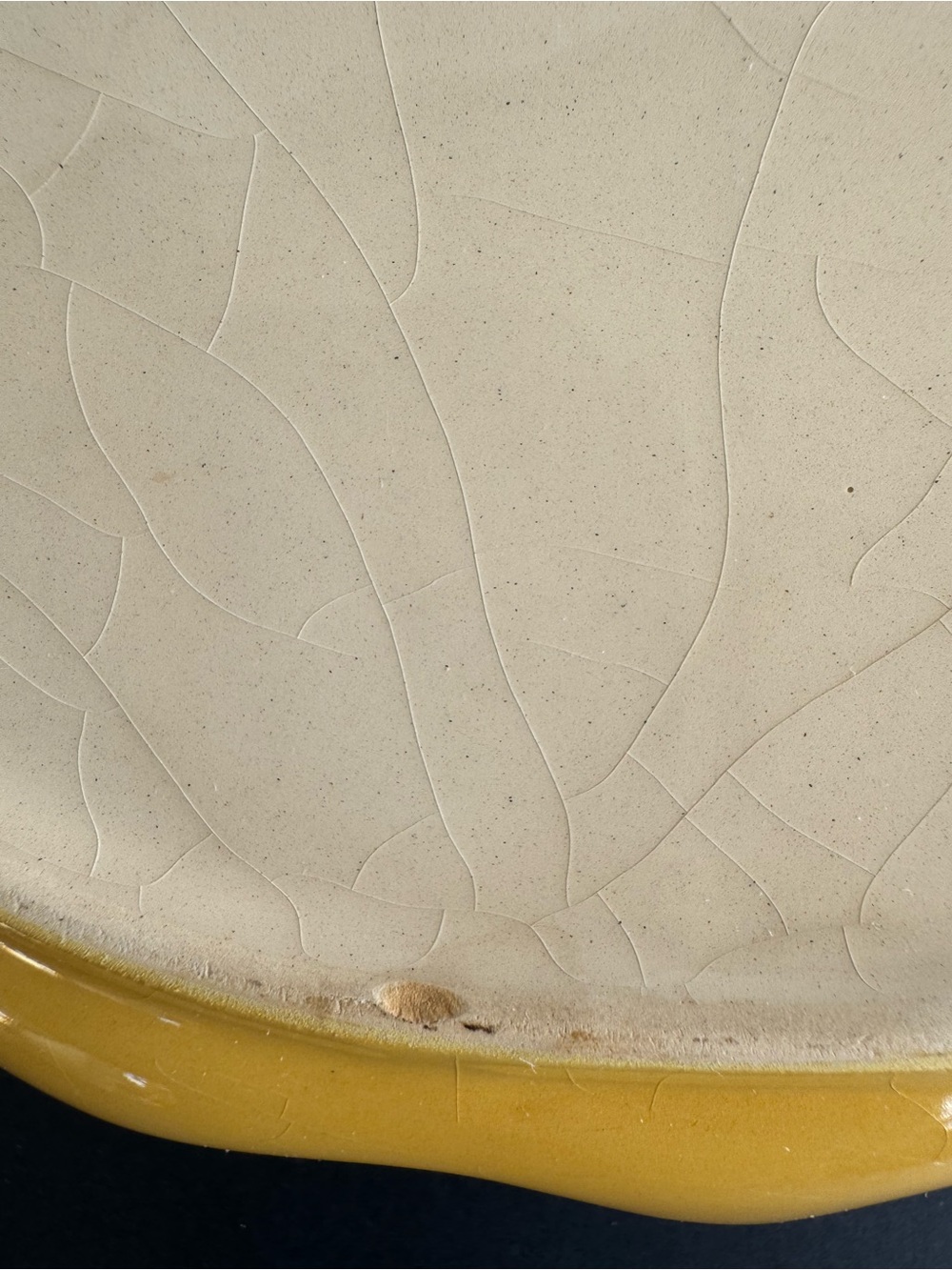 Yellow and Red Floral Ceramic Serving Bowl - Picture 6 of 8